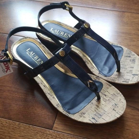ralph lauren navy sandals